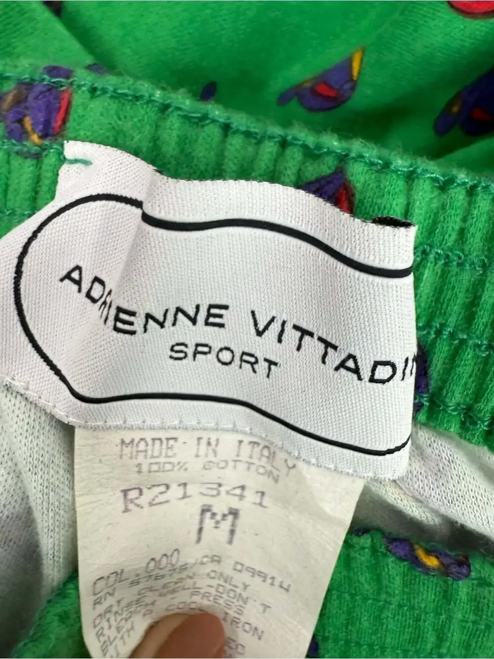 Adrienne Vittadini sport skirt hats vintage Green Maxi Skirt with Purple Print